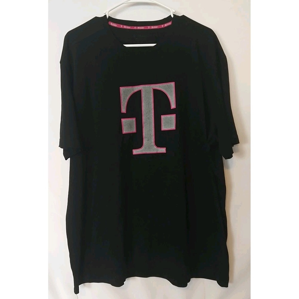 T-Mobile Shirt Men's 2XL Black Logo Employee Uniform Graphic Tee Short Sleeve